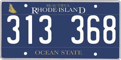 RI license plate 313368