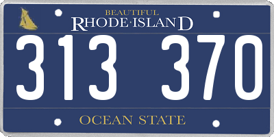RI license plate 313370