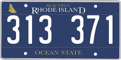 RI license plate 313371