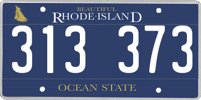 RI license plate 313373