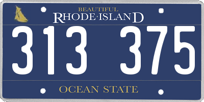 RI license plate 313375