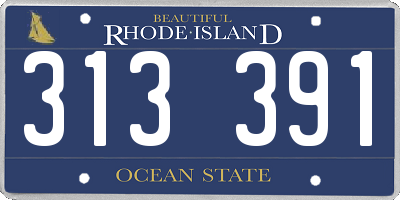 RI license plate 313391