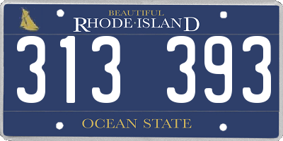 RI license plate 313393