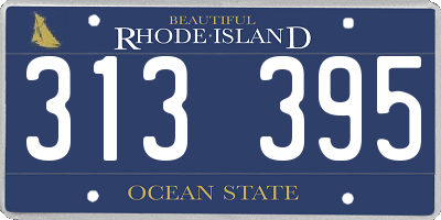 RI license plate 313395