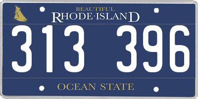 RI license plate 313396