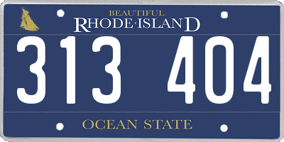 RI license plate 313404