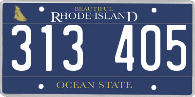 RI license plate 313405