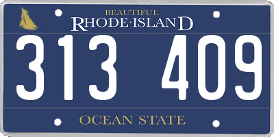 RI license plate 313409