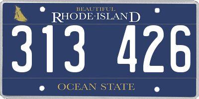 RI license plate 313426