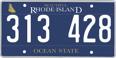 RI license plate 313428