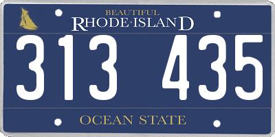 RI license plate 313435