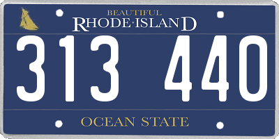 RI license plate 313440