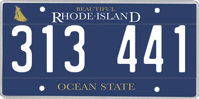 RI license plate 313441