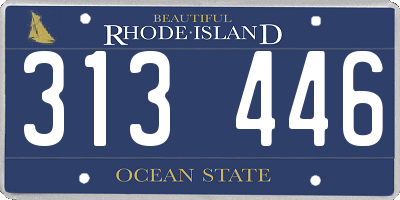RI license plate 313446