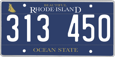 RI license plate 313450