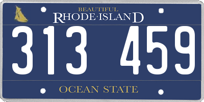 RI license plate 313459