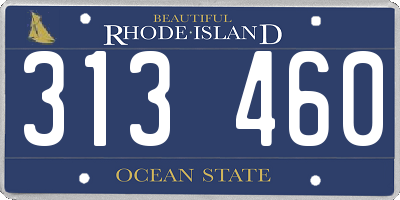 RI license plate 313460