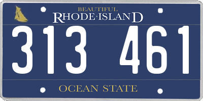 RI license plate 313461