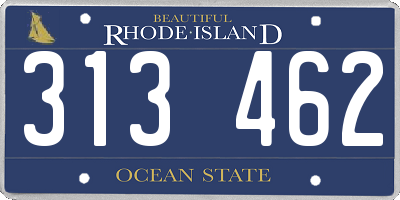 RI license plate 313462