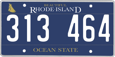 RI license plate 313464