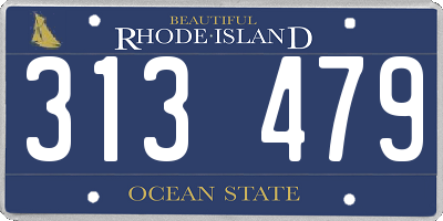 RI license plate 313479