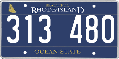 RI license plate 313480