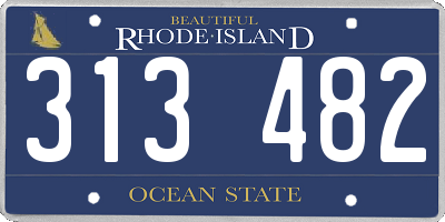 RI license plate 313482