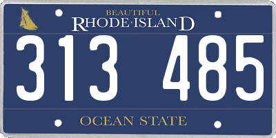 RI license plate 313485