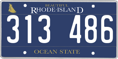 RI license plate 313486