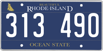 RI license plate 313490