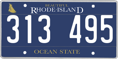 RI license plate 313495