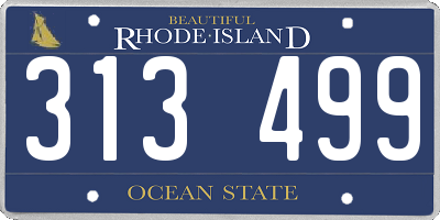 RI license plate 313499