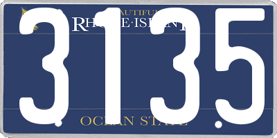 RI license plate 3135