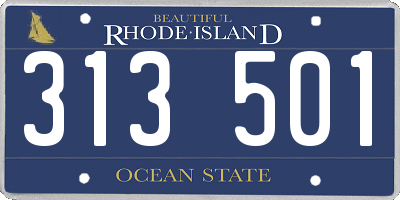 RI license plate 313501