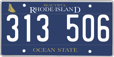 RI license plate 313506