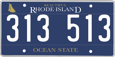 RI license plate 313513