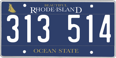 RI license plate 313514