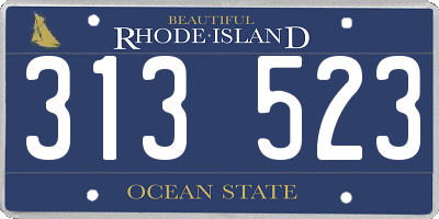RI license plate 313523