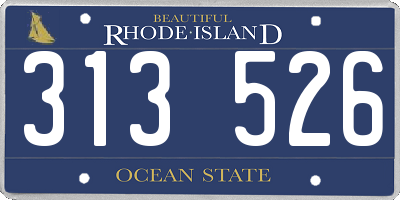 RI license plate 313526
