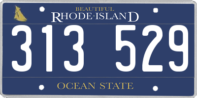 RI license plate 313529