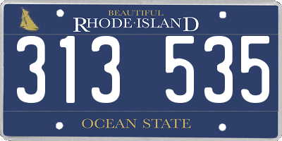 RI license plate 313535
