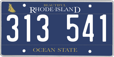 RI license plate 313541
