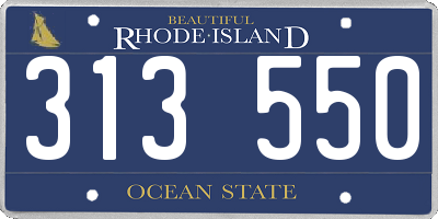 RI license plate 313550