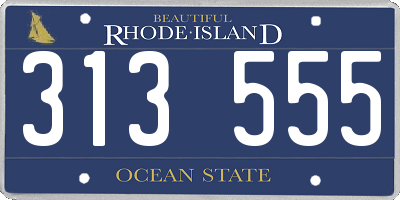 RI license plate 313555