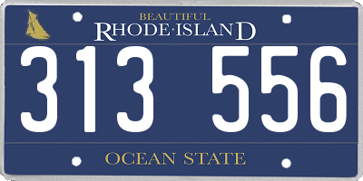 RI license plate 313556
