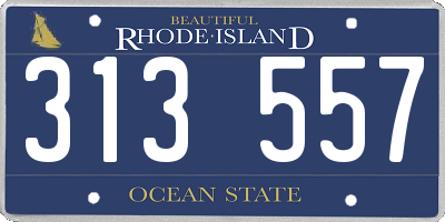 RI license plate 313557