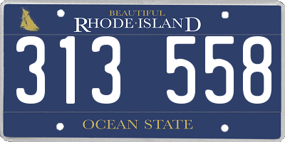 RI license plate 313558