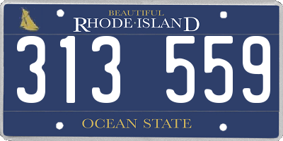 RI license plate 313559