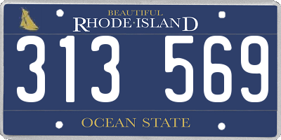 RI license plate 313569