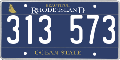 RI license plate 313573